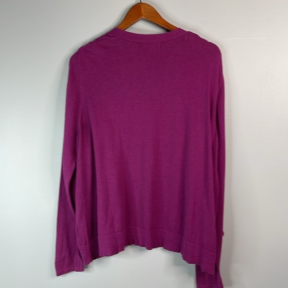 Old Navy Open Cardigan Sweater Lightweight Knit Plum And Get It Retro Size XXL - Picture 6 of 11